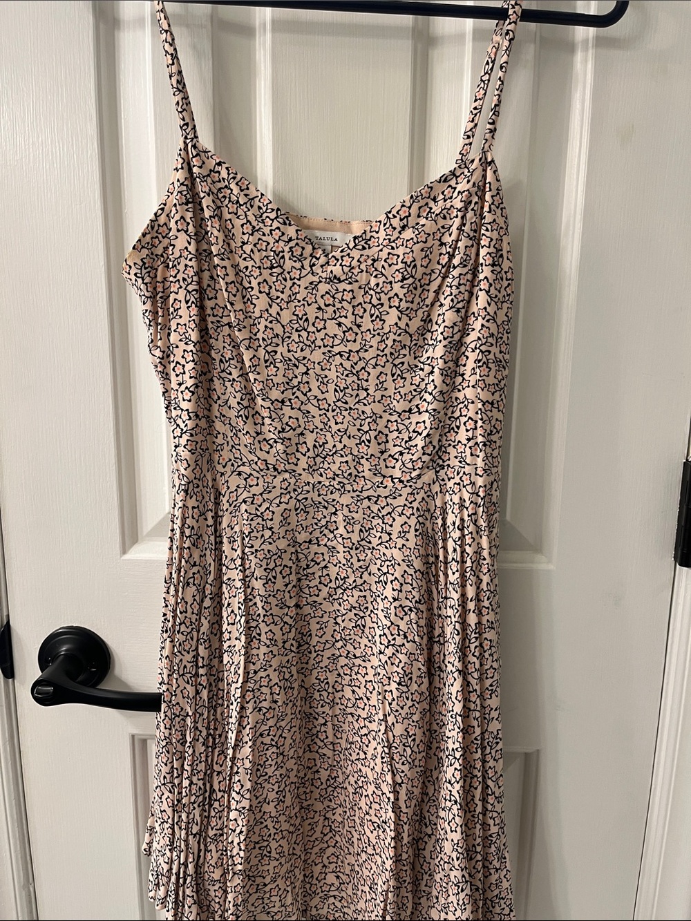 Aritzia Talula Pink Floral Spaghetti-Strap Mini Dress